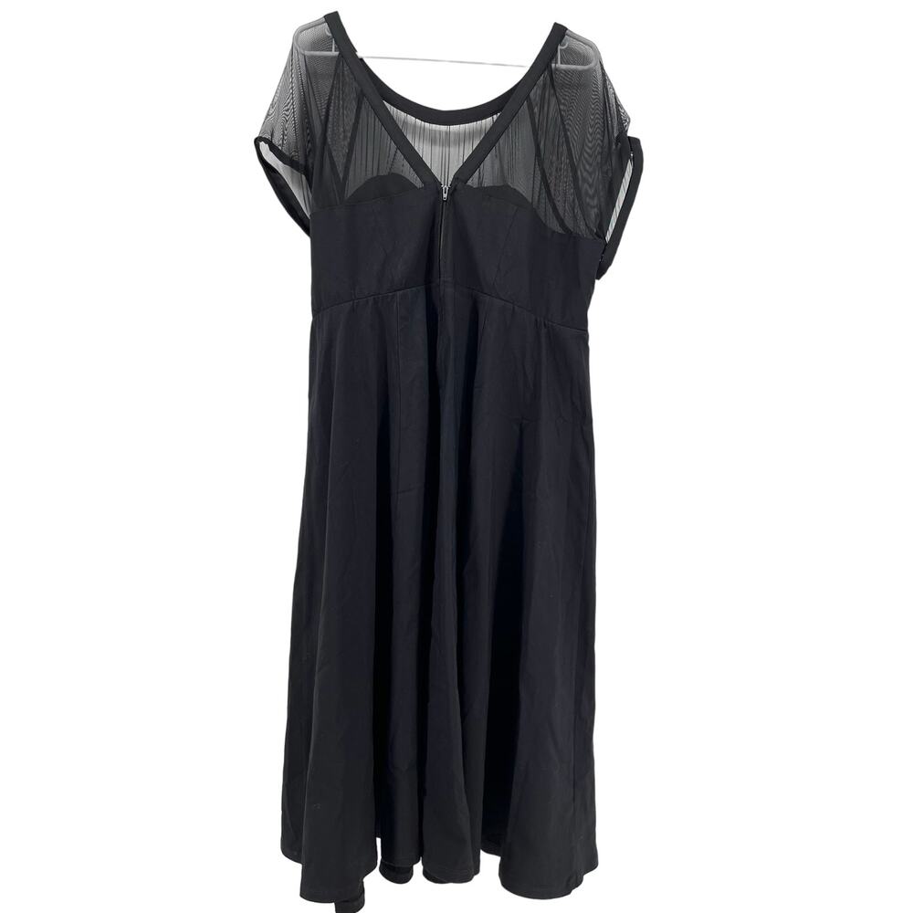 Torrid NWT Black Illusion Mesh Skater Dress Swing‎ Skirt (22) - Picture 6 of 10
